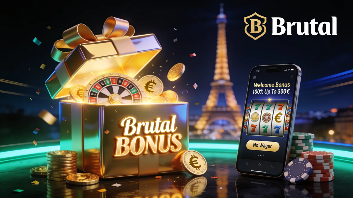 Bonus de Bienvenue 100% Jusqu'à 300€ Sans Wager — brutal casino en France